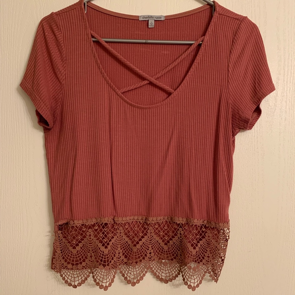 Cute, pink Charlotte Russe top